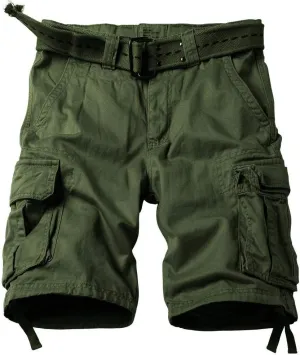 AKARMY Men's Cotton Casual Multi Pocket Outdoor Camouflage Shorts Twill Camo Cargo Shorts(No Belt)
