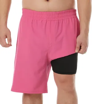 BRISIRA Big and Tall Mens Swim Trunks Swim Shorts Compression Liner Swimsuit Bathing Suit Board Shorts 1X-6X