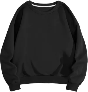 Crewneck Sweatshirts Men Casual Basic Solid Pullover Shirt Comfy Fit Long Sleeve Blouse Sports Athletic Workout Tops
