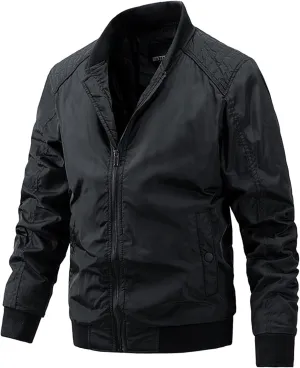 DuDubaby New Cotton Clip Reversible Men's Solid Color Coat Zipper Stand Collar Jacket