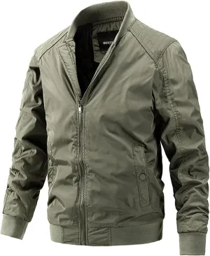 DuDubaby New Cotton Clip Reversible Men's Solid Color Coat Zipper Stand Collar Jacket