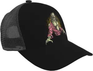 Hungry Zombie Baseball Cap for Men Women Adjustable Breathable Mesh Back Cap Trucker Hats Holiday Travel Caps