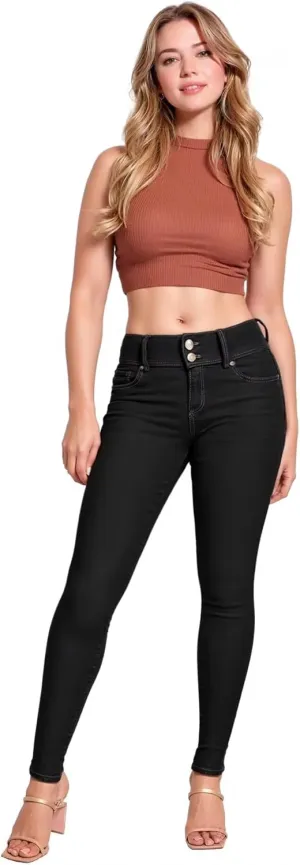 Hybrid & Company Women's Butt Lift V2 Super Comfy Stretch Denim Skinny Jeans