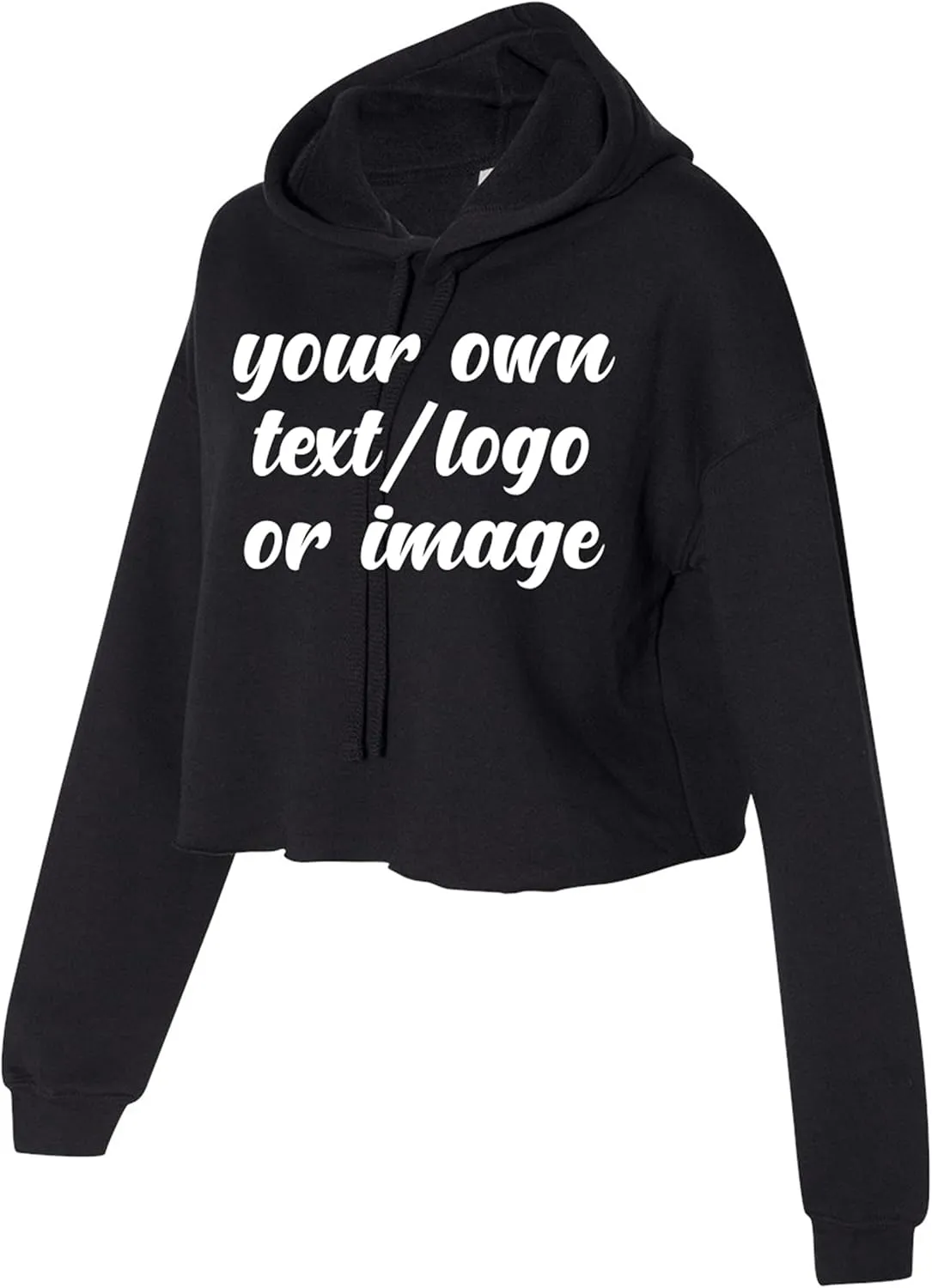 INK STITCH Design Your Own Women's Cropped Fleece Custom Hoodies - 5 Colors