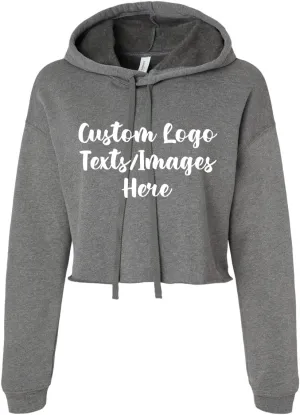 INK STITCH Design Your Own Women's Cropped Fleece Custom Hoodies - 5 Colors