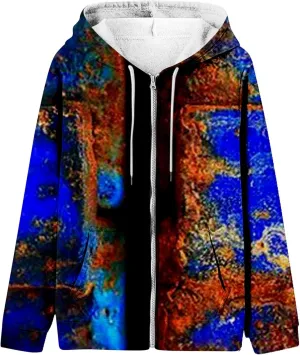 Ladies Round Neck Long Sleeves Abstract Color Print Hoodie Fashion Loose Tops Oversized Sweatshirt Hoodie for