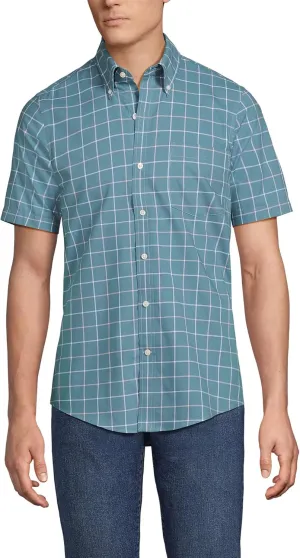 Lands' End Men's Short Sleeve No Iron Twill Shirt