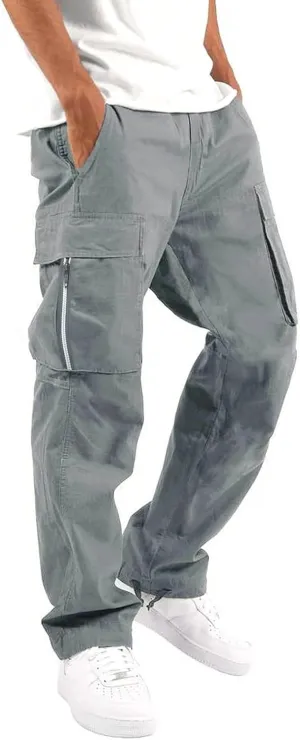 LCMTWX Cargo Pants for Men Casual Jogging Sports Elastic with Pockets Men's Men's Pants Drawstring Joggers