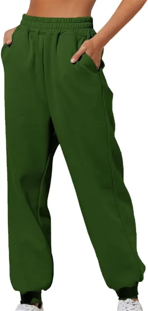 LCMTWX Women Sweatpants Drawstring Elastic Waist Casual Loose Foot Fleece Sweatpants Casual Pants for Women Jogging