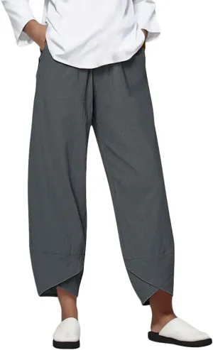 Lounge Pants Straight Summer Pants High Casual Waist Long Solid High Waist Loose Capri Pants Trousers with Pockets
