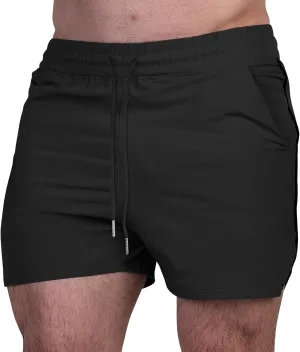 MAIKANONG Men Athletic Gym Shorts 5" Lightweight Running Workout Shorts Quick Dry Bodybuilding Shorts with Zip Pockets
