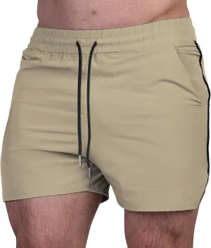 MAIKANONG Men Athletic Gym Shorts 5" Lightweight Running Workout Shorts Quick Dry Bodybuilding Shorts with Zip Pockets
