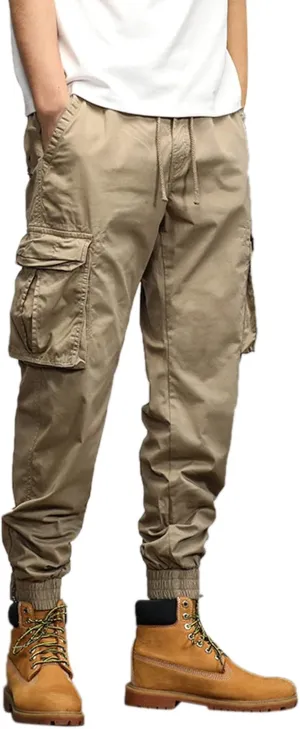 Men's Zipper Fly Flare Leg Pants Pantalones Blancos para Hombre Athletic Work Pants for Men Cotton Cargo Sweatpants