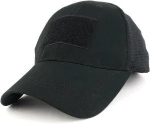 Mesh Tactical Hook and Loop Patch Adjustable Blank Baseball Cap