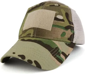 Mesh Tactical Hook and Loop Patch Adjustable Blank Baseball Cap