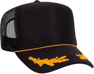 OTTO Wholesale 12 x Polyester Foam Front 5 Panel High Crown Mesh Back Trucker Hat - (12 Pcs)