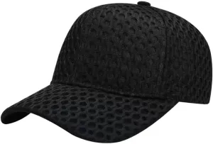 Oversized Baseball Mesh Cap, Men's Sports Mesh Cap, Adjustable Breathable Summer Cap, Outdoor Sports Running Cap(Black,59-65cm)