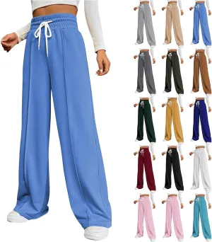 Oversized Sweatpants for Women Baggy Fleece Drawstring High Waisted Joggers with Pockets Wide Leg Lounge Pants