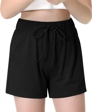 RISSCAN Short for Girl Athletic Running Teen Girls with Side Pocket Workout Quick Dry Comfy Casual Active Sports Girls Shorts