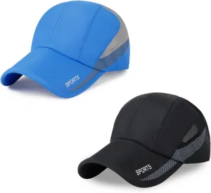 Running Hat Mesh Baseball Cap Unstructured Design Sports Quick-Drying Cap Outdoor Sun Hat for Men Women