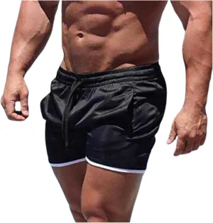 Running Shorts for Men 3 Inch Quick Dry Gym Athletic Workout Camo Jogging Sweatshorts with Pockets
