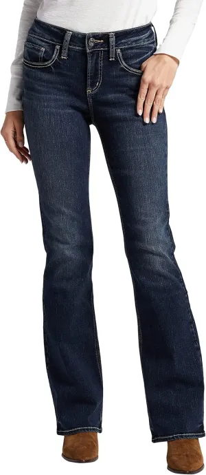 Silver Jeans Co. Women's Suki Mid Rise Curvy Fit Bootcut Jeans