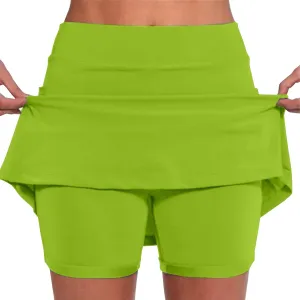 Skirts for Women Dressy Casual High Waist Tummy Control Skirt Tennis Solid Fancy Plus Size Clothes with Pockets