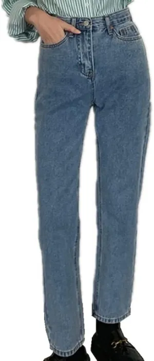 Sorrica Women's Jeans Stretch Straight-Leg Boyfriend Denim Pants