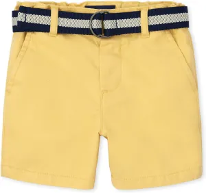 The Children's Place Baby Boys' and Toddler Twill Belted Chino Short