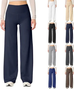 Wide Leg Yoga Pants for Women Stretch High Waisted Yoga Pants Baggy Soft Tummy Control Leggings Palazzo Pants