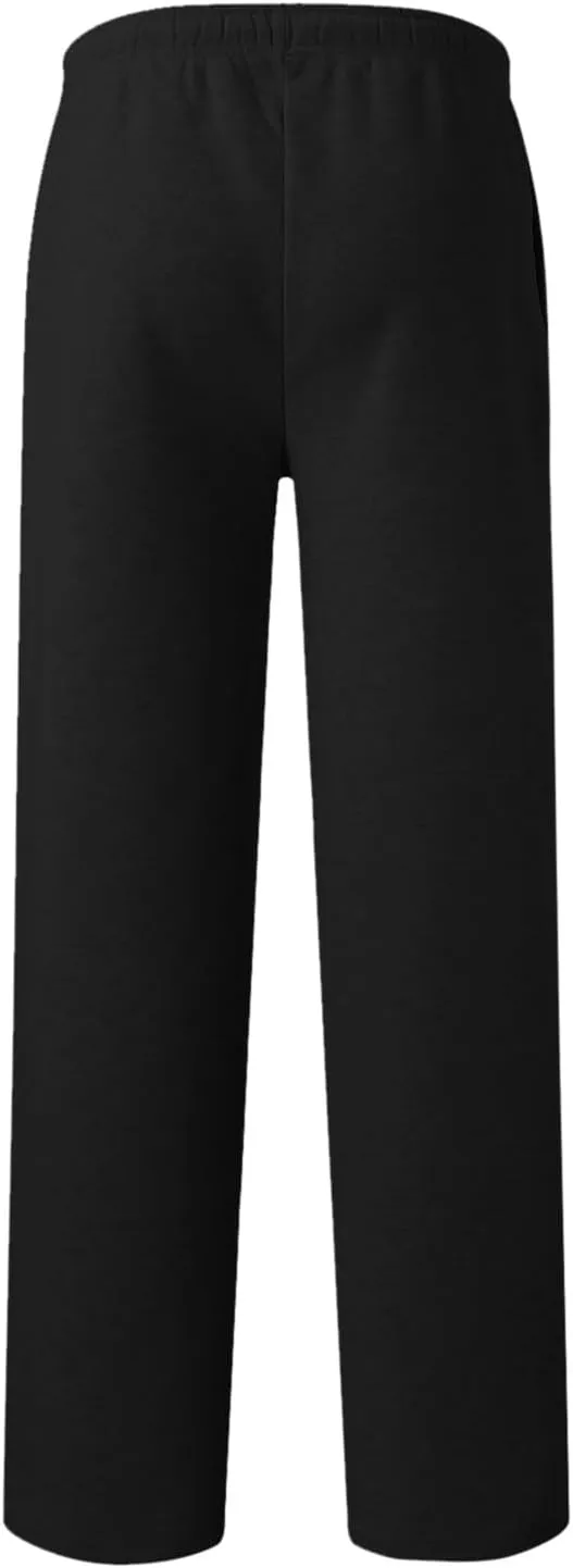Womens Fleece Lined Sweatpants Baggy Wide Straight Leg Joggers Pants Drawstring High Waisted Workout Yoga Pants with Pockets