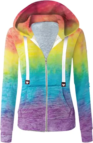 YRAETENM Tie Dye Hoodie for Women Long Sleeve Drawstring Pullover Tops Oversized Hooded Sweatshirts Fall Outfits with Pocket